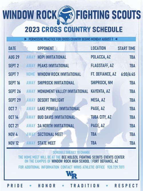 23 XC Schedule